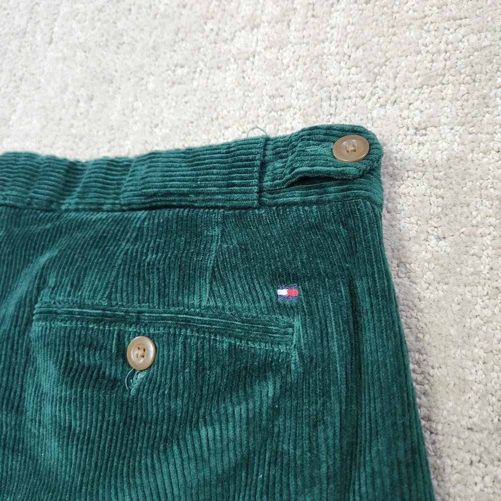 Tommy Hilfiger Corduroy Pants Men 38x30 *READ Pleated High Rise Trouser Baggy